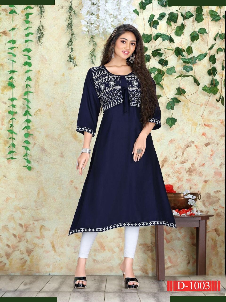 New Riyaa Tiya 1 Fancy Wea5r Designer Latest Embroidery Kurti Collection